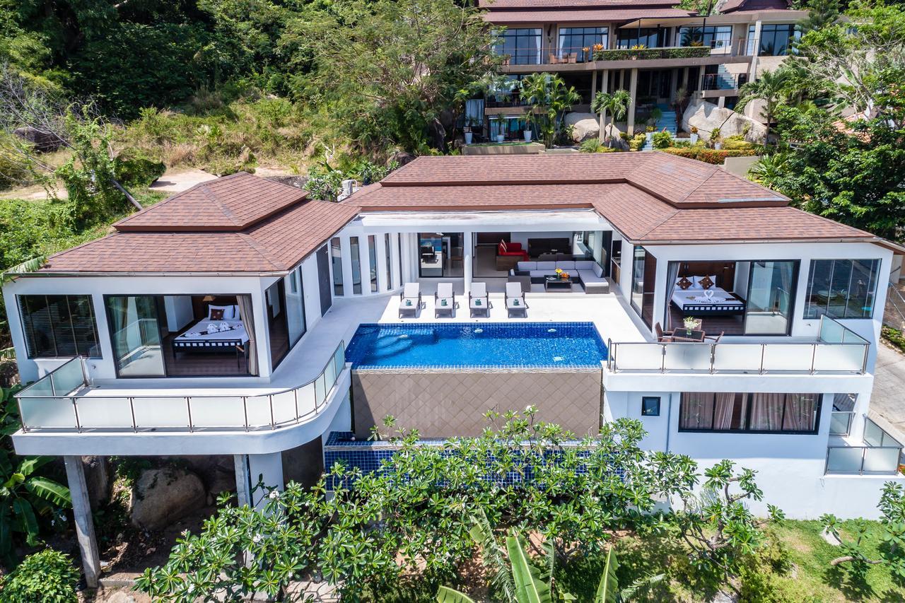 Sunny Banks - Modern Sea View 4 Bed Pool Villa Maret Exterior foto