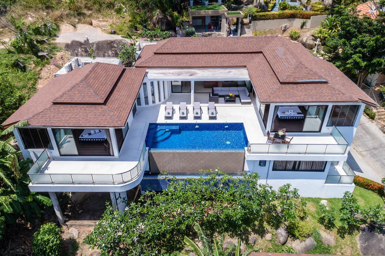 Sunny Banks - Modern Sea View 4 Bed Pool Villa Maret Exterior foto